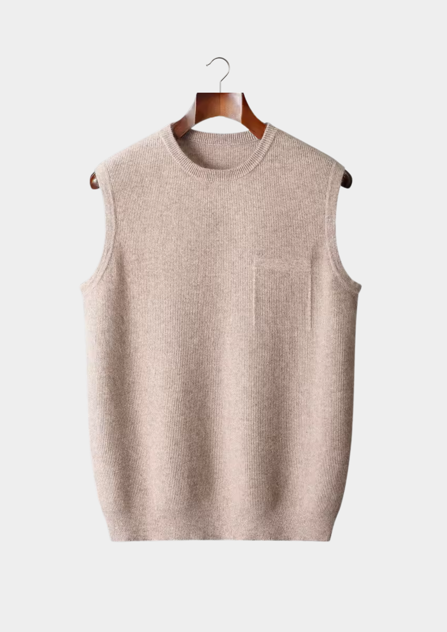 Veroux Mode | Men’s Pure Extra-Fine Merino Wool Crewneck Vest
