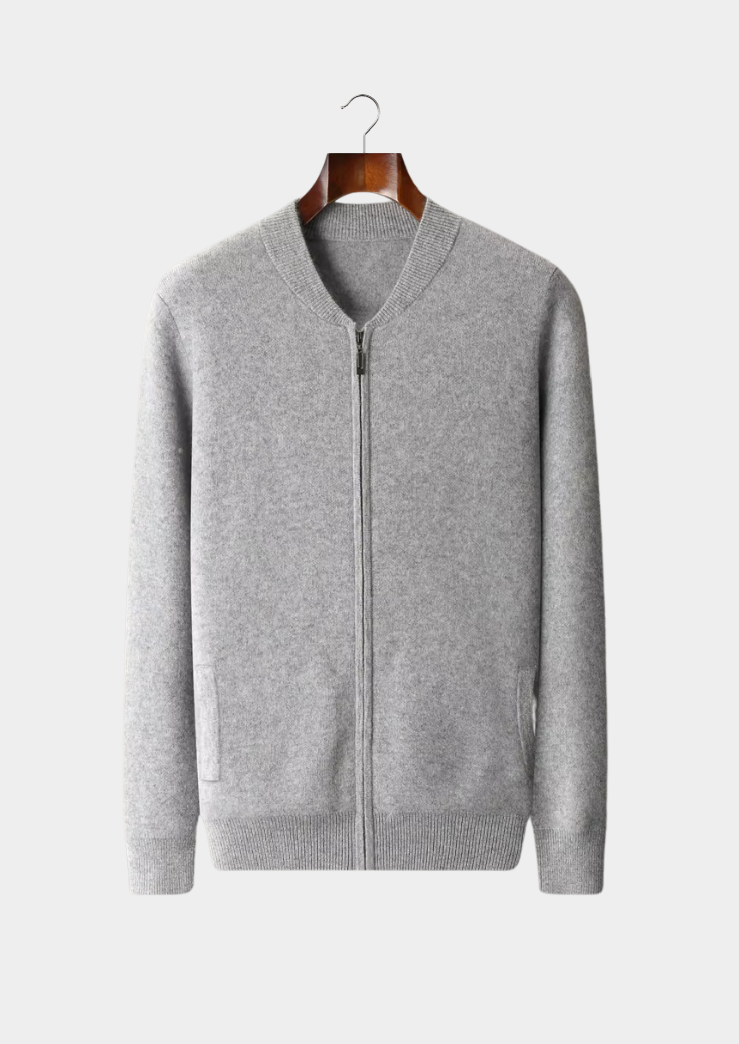 Veroux Mode | Men’s Pure Extra-Fine Merino Wool V-Neck Cardigan