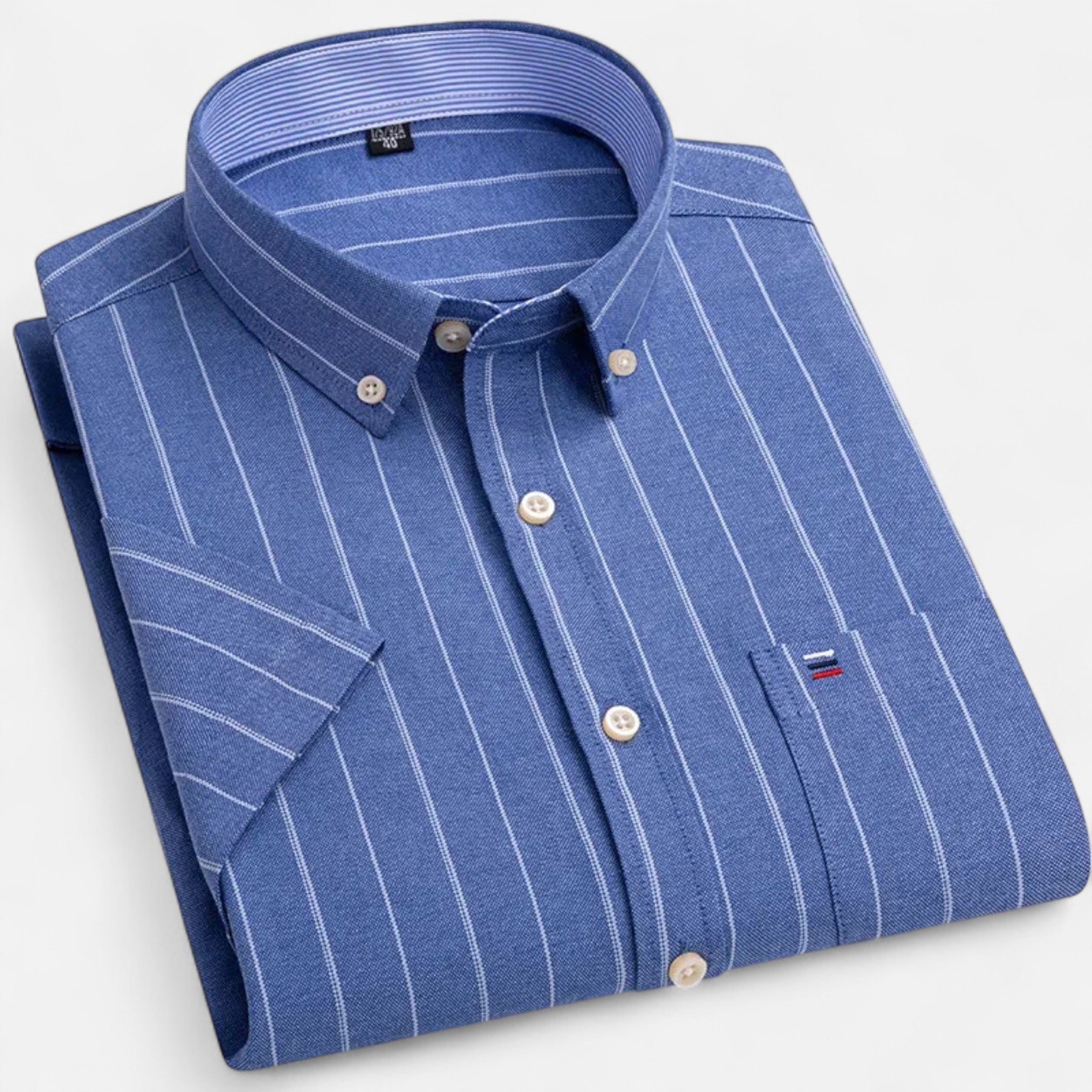 Veroux Mode | Men’s Oxford Cotton Short-Sleeve Shirt