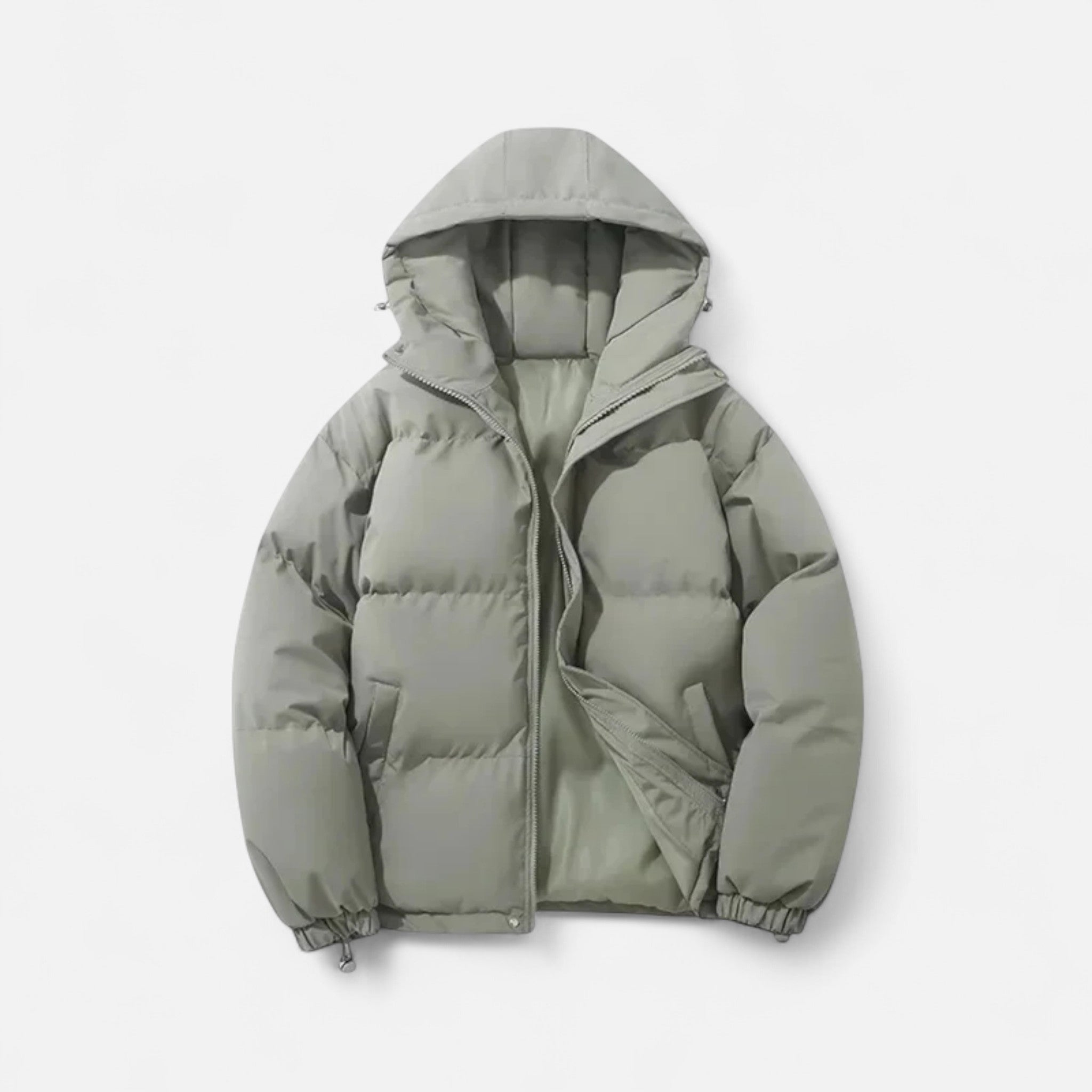 Veroux Mode | Men’s Puffer Jacket – Hooded Cotton Winter Elegance