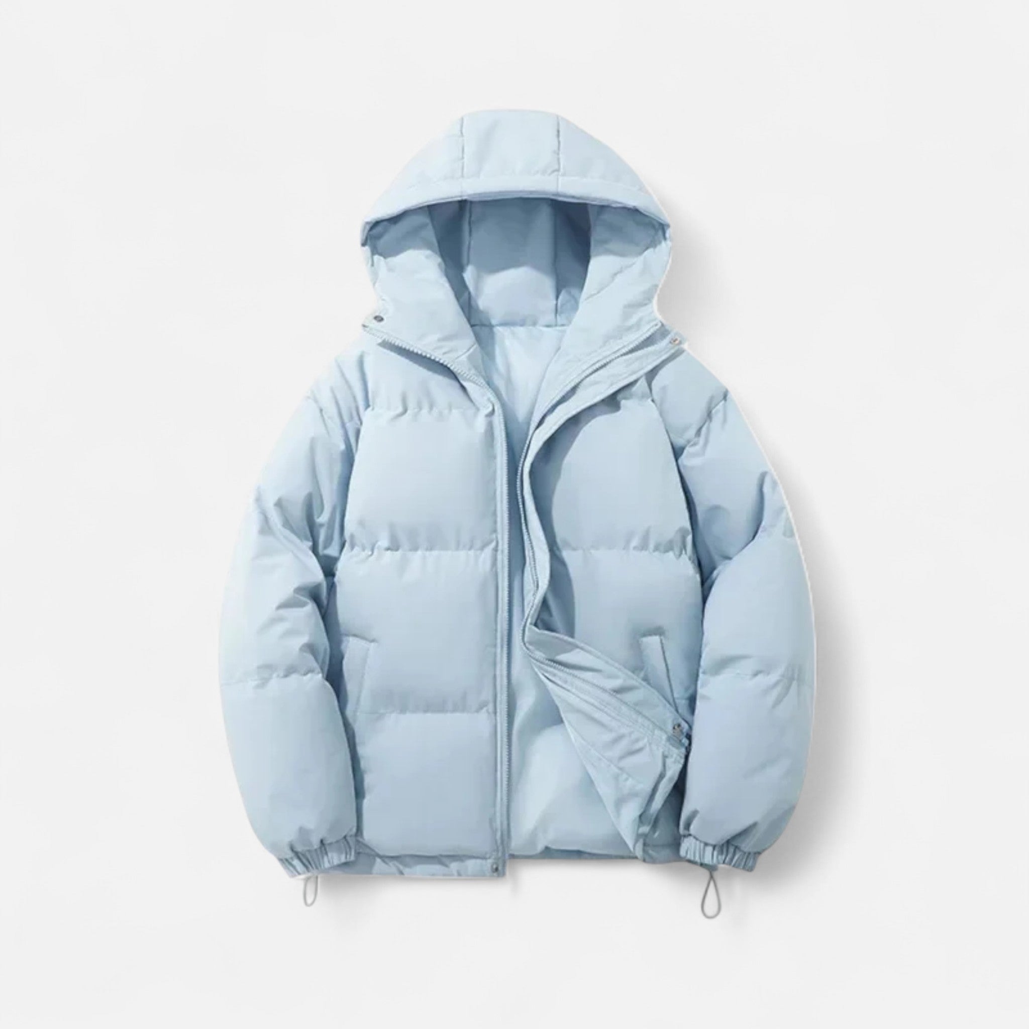 Veroux Mode | Men’s Puffer Jacket – Hooded Cotton Winter Elegance