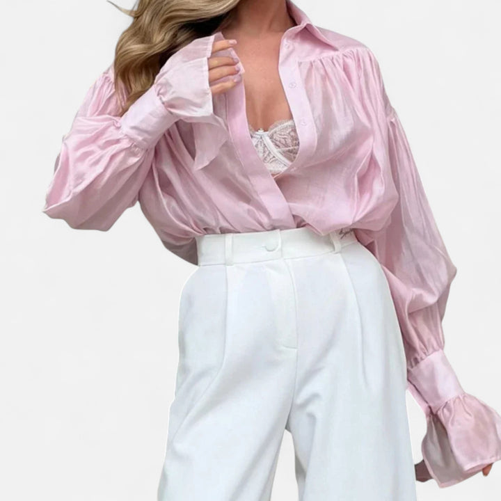 Veroux Mode | Women’s Elegant Flare Sleeve Shirt