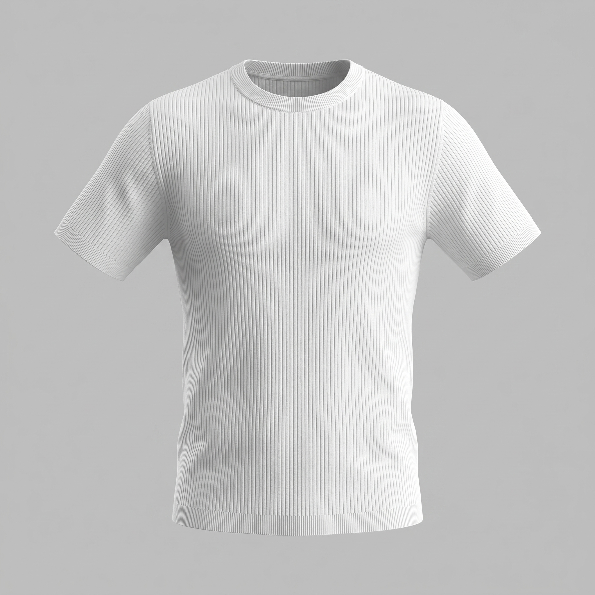 Men's Ribbed Knit Crew Neck