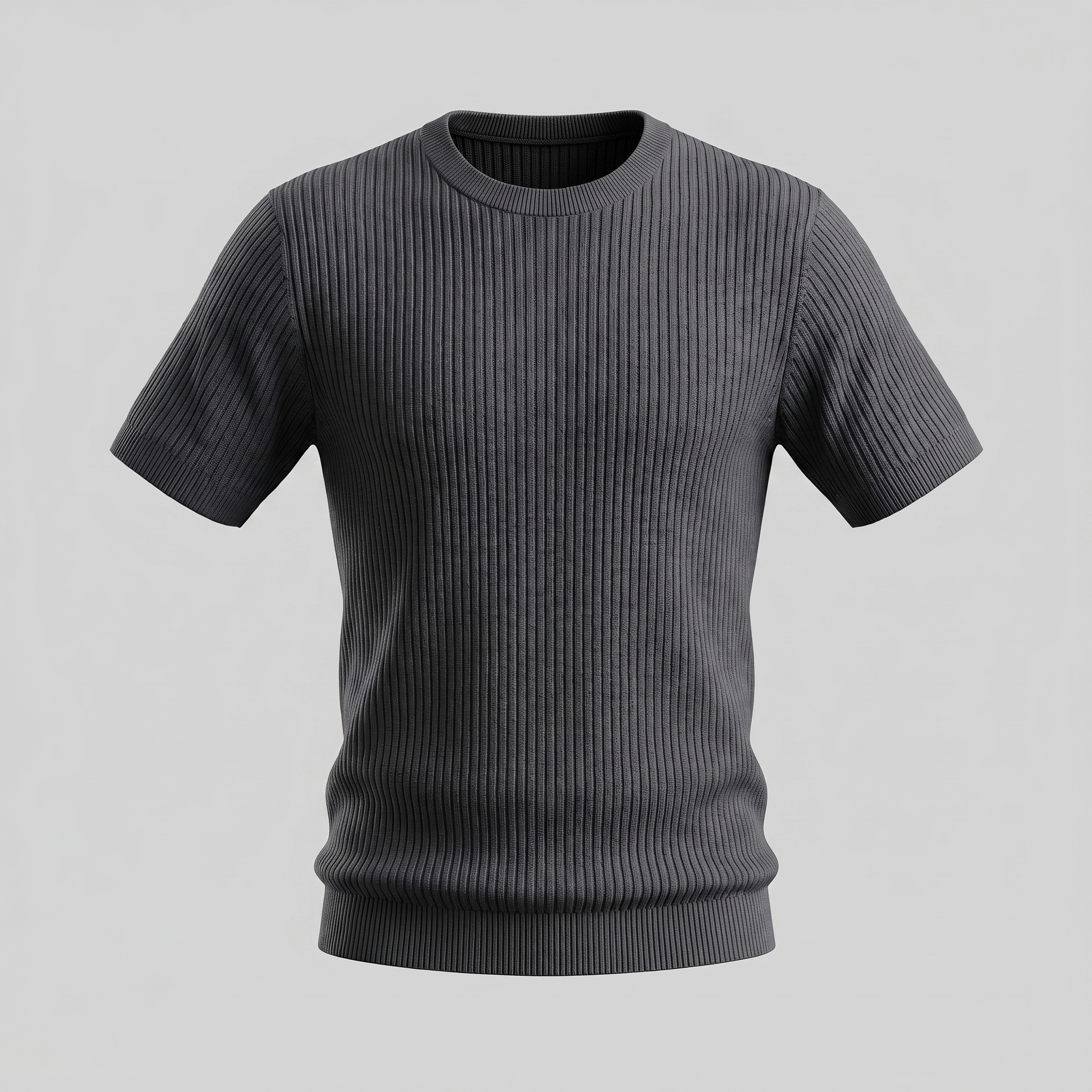 Men's Ribbed Knit Crew Neck