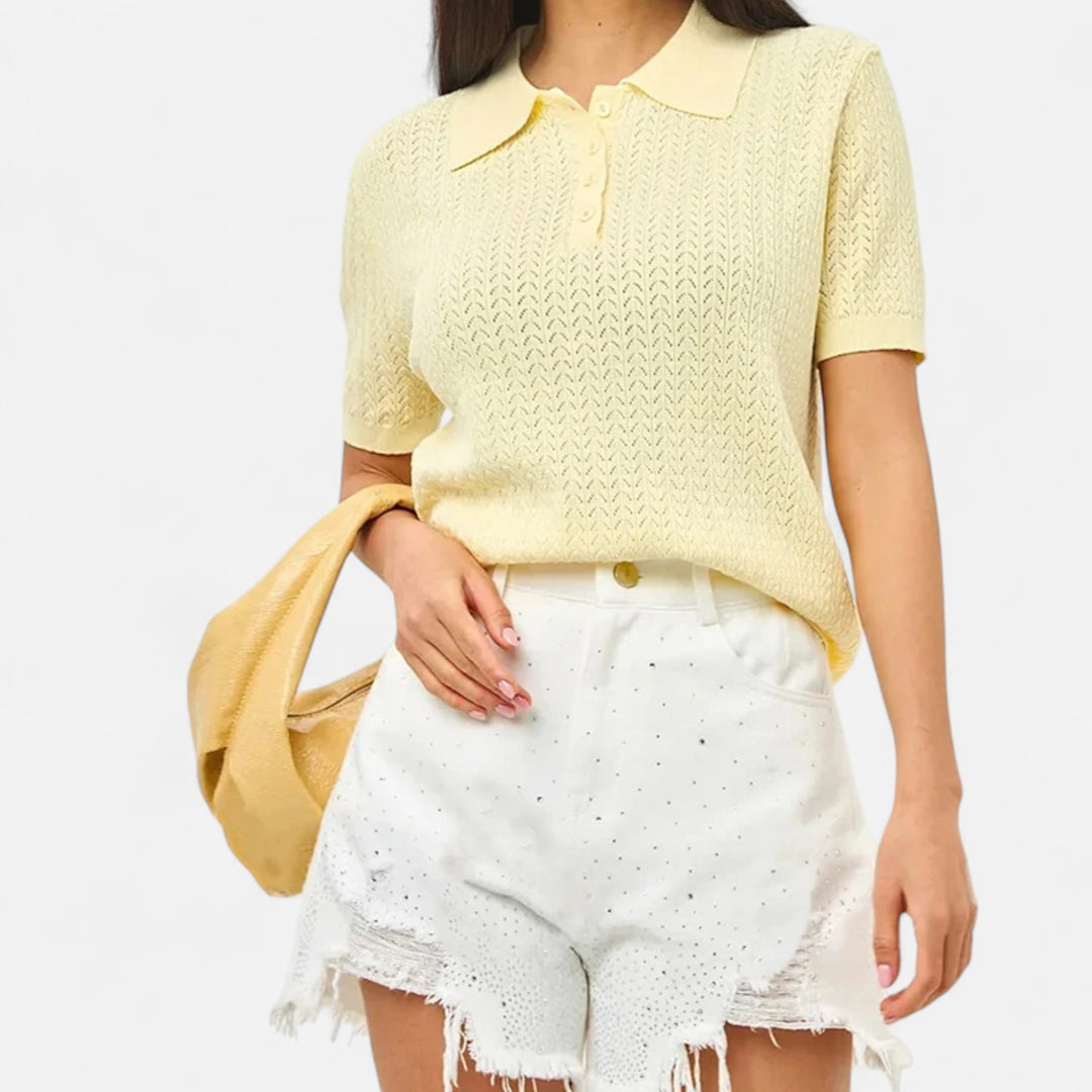 Veroux Mode | Women’s Elegant Knitted T-Shirt